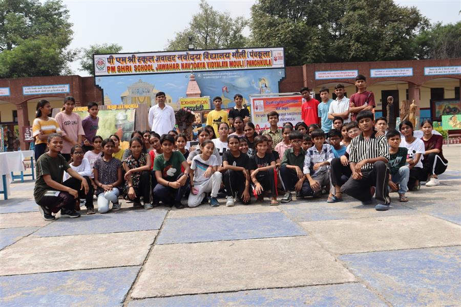 पी एम श्री जवाहर नवोदय विद्यालय मौली मे हुआ कला पेंटिंग कार्यशाला का आयोजन