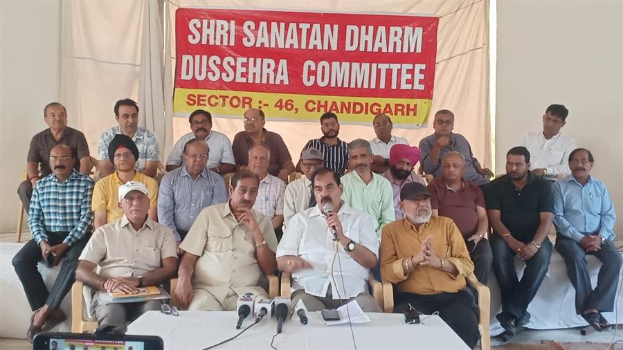 श्री सनातन धर्म दशहरा कमेटी सेक्टर 46 की ओर से हर वर्ष की तरह इस वर्ष भी पूरी श्रद्धा व धूम धाम से मनाने की तैयारी 