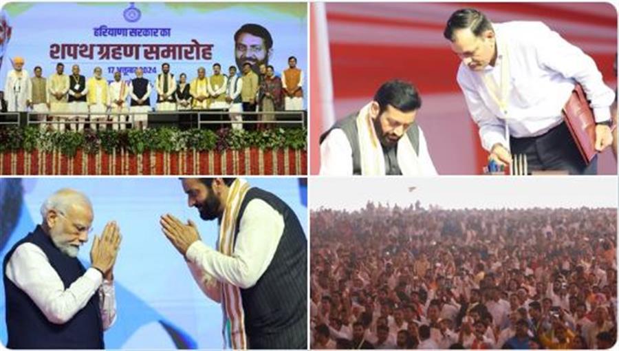 प्रधानमंत्री मोदी ने नायब सिंह सैनी को हरियाणा के मुख्यमंत्री के रूप में शपथ लेने पर बधाई दी 