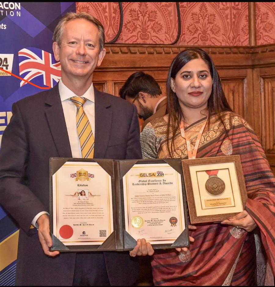 उपलब्धि: प्रसिद्ध आयुर्वेद चिकित्सक एवं सोशियो-इकोनॉमिक एनालिस्ट डॉ. मोनिका बी. सूद को यू.के. संसद में सम्मानित किया गया