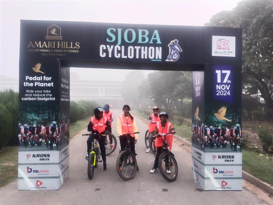 सजोबा साइक्लोथॉन 2024 ने चंडीगढ़ में साइकिलिंग अपनाने पर जोर दिया