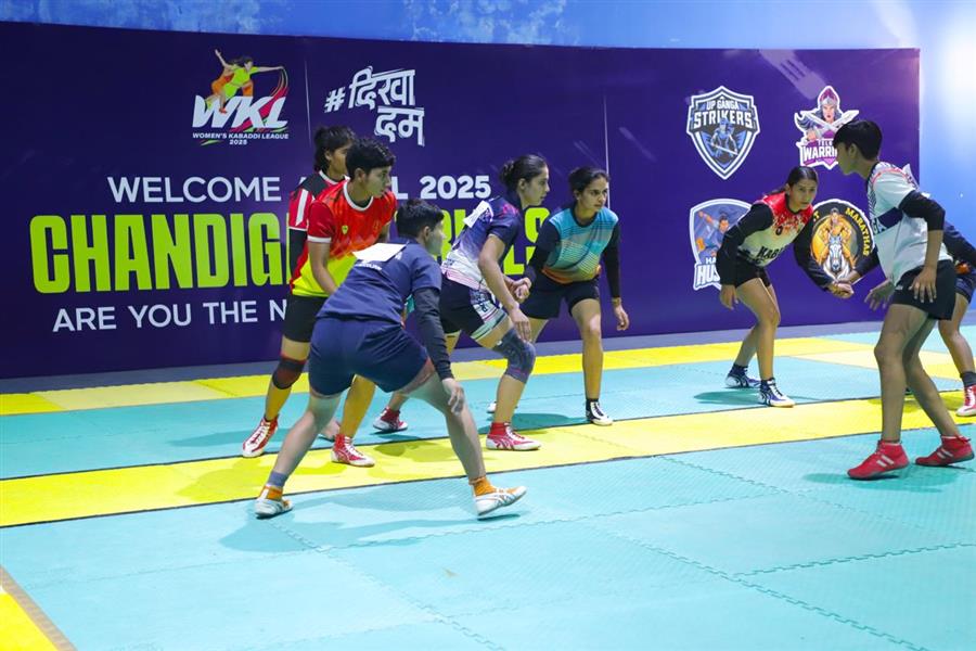 'महिला कबड्डी लीग 2025' के उत्तर क्षेत्रीय चयन ट्रायल्स चंडीगढ़ विश्वविद्यालय में आयोजित