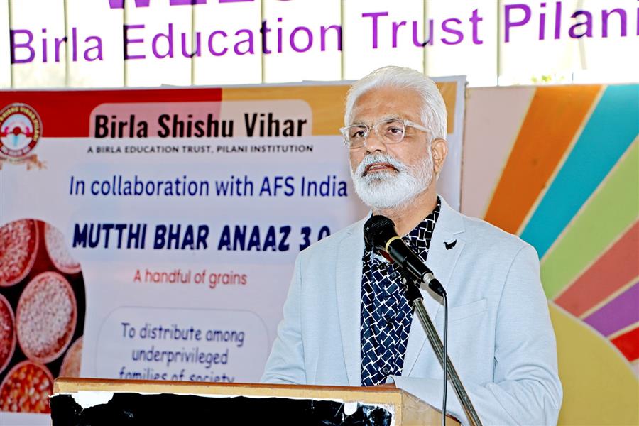 बिरला शिशु विहार, पिलानी द्वारा सामाजिक कल्याण में 'मुट्ठी भर अनाज' की मुहिम