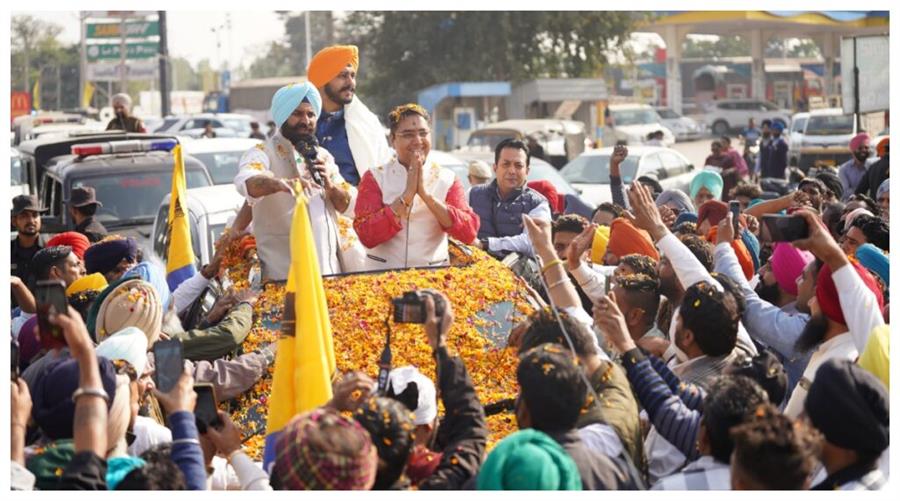 आम आदमी पार्टी की शुक्राना यात्रा: पटियाला से अमृतसर तक जुटी लोगों की भारी भीड़