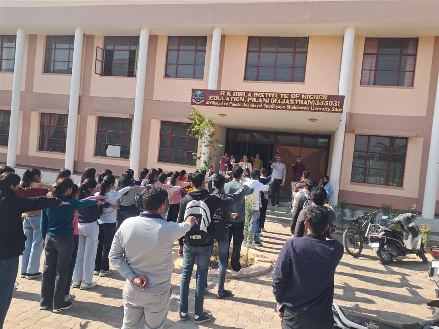 बी के बिरला शिक्षण संस्थान पिलानी में नशा मुक्ति अभियान के तहत एक दिवसीय कार्यशाला का आयोजन