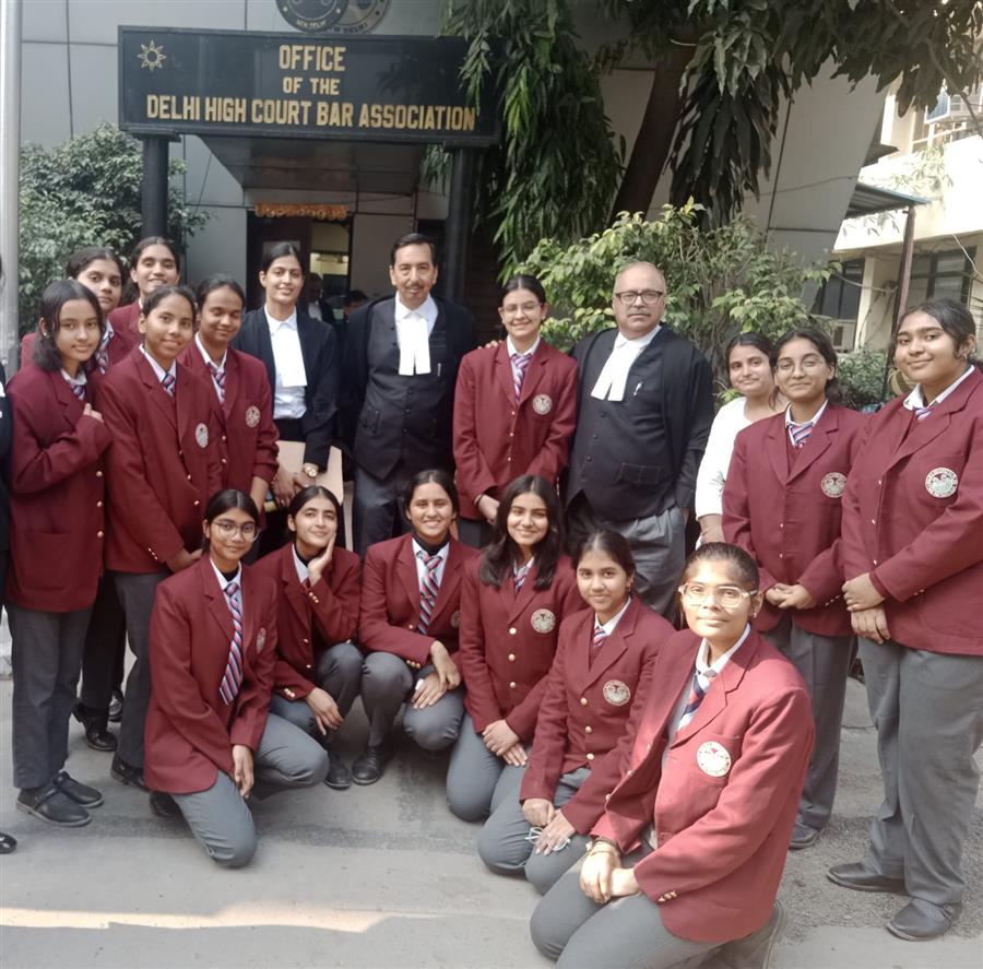 बिरला बालिका विद्यापीठ की छात्राओं का दिल्ली उच्च न्यायालय का शैक्षिक दौरा