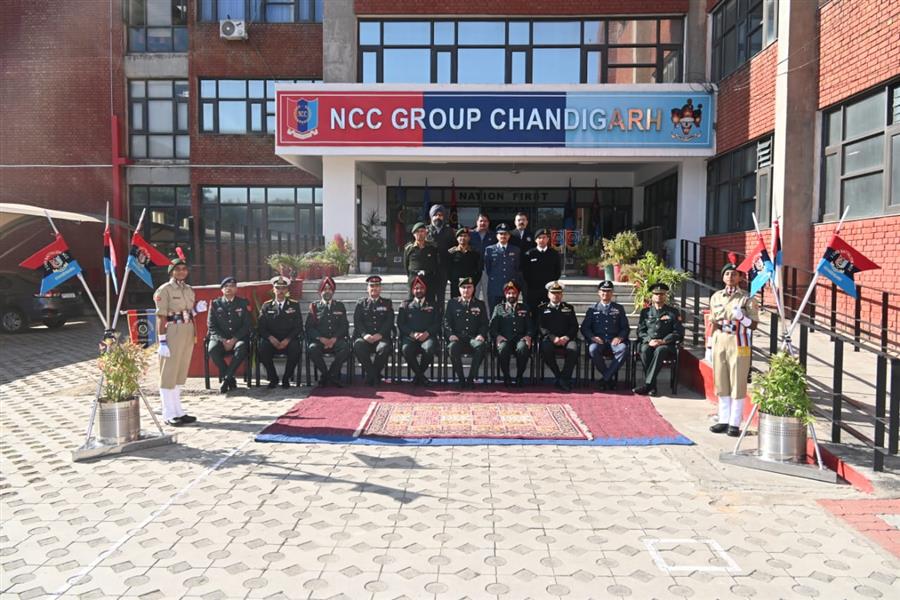 एडीजी एनसीसी निदेशालय ने एनसीसी ग्रुप चंडीगढ़ का दौरा किया