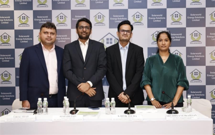 सोलरवर्ल्ड एनर्जी सॉल्यूशंस लिमिटेड का 490 करोड़ रुपये का प्रारंभिक सार्वजनिक निर्गम 23 सितंबर को खुलेगा