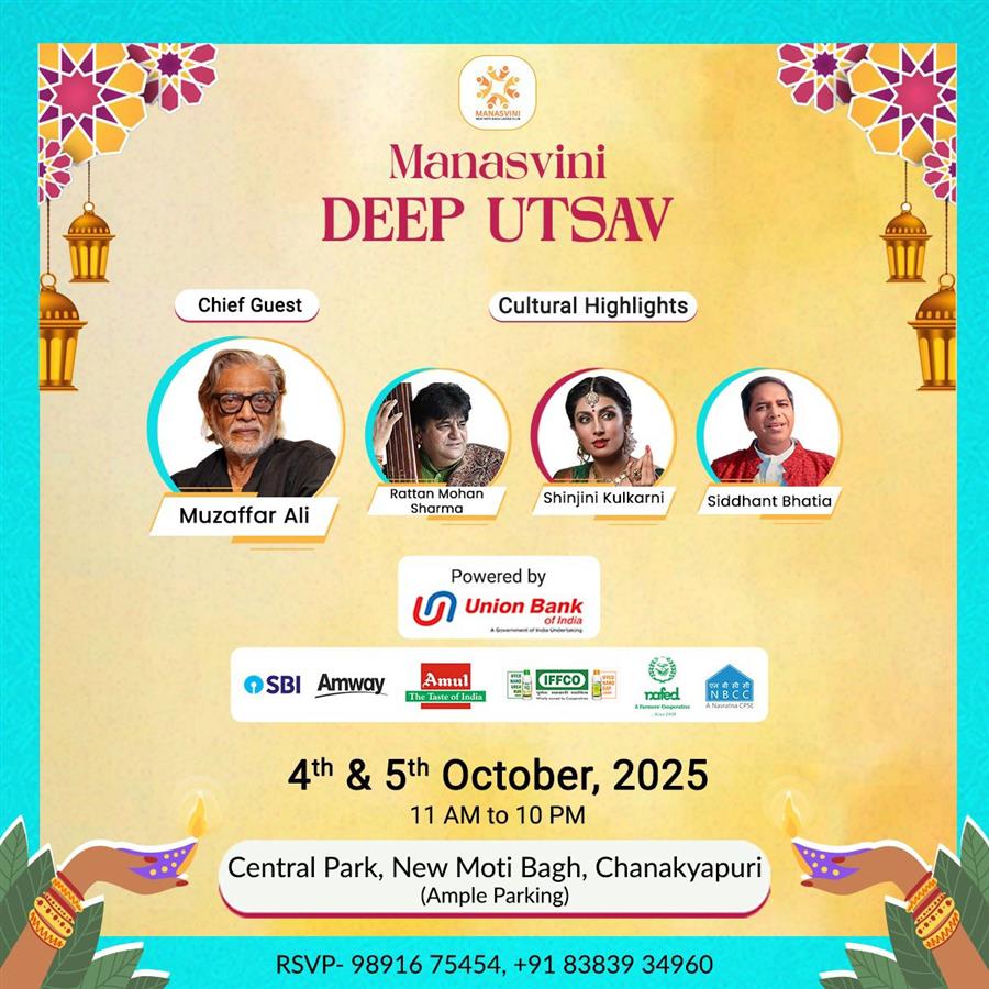 Ladies Wing of the New Moti Bagh Club to celebrate Deep Utsav – Diwali Mela 2025 on 4th and 5th October 