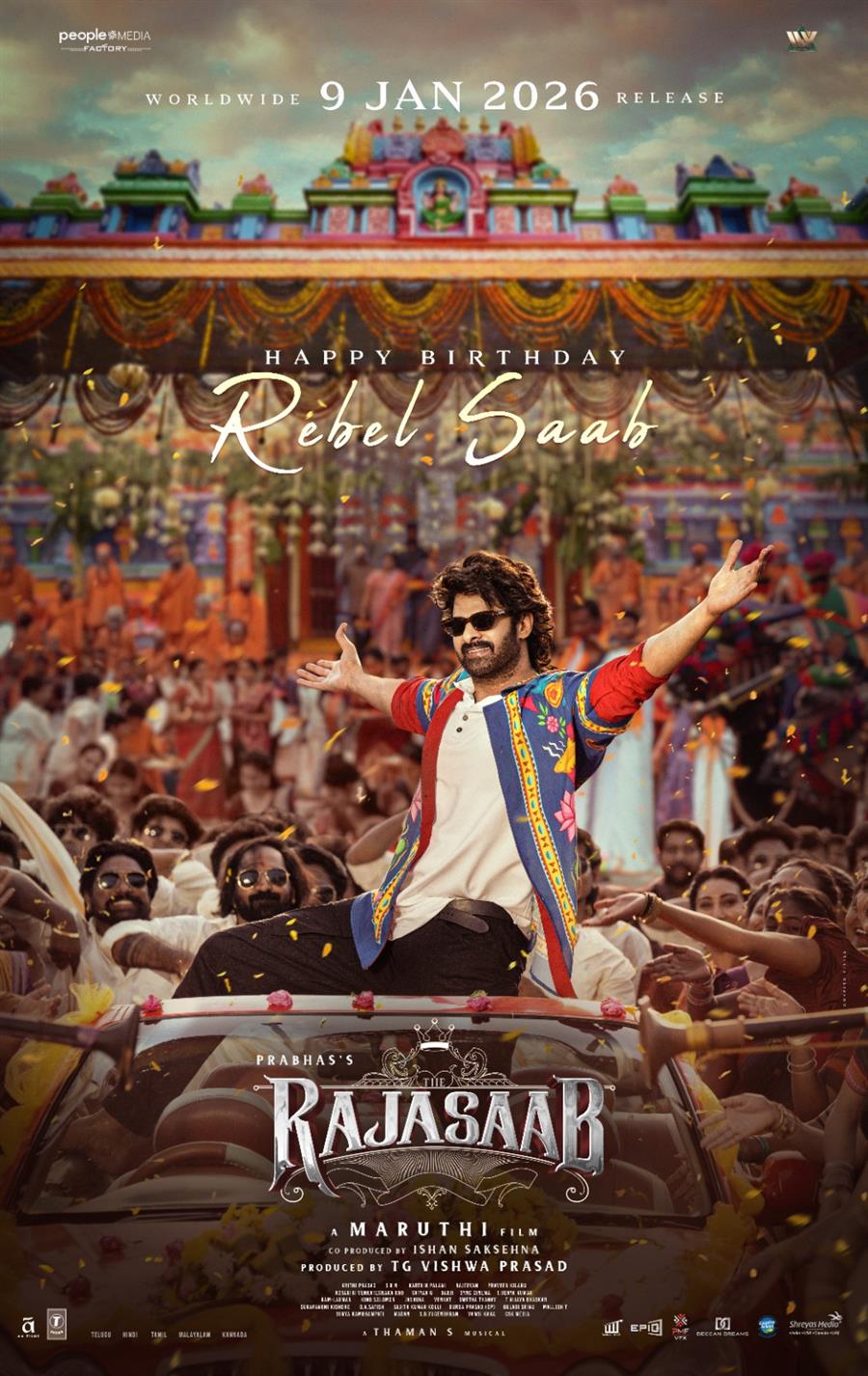 “रेबेल स्टार प्रभास ने बर्थडे पर मचाया धमाका  ‘द राजासाब’ का पोस्टर हुआ रिलीज़