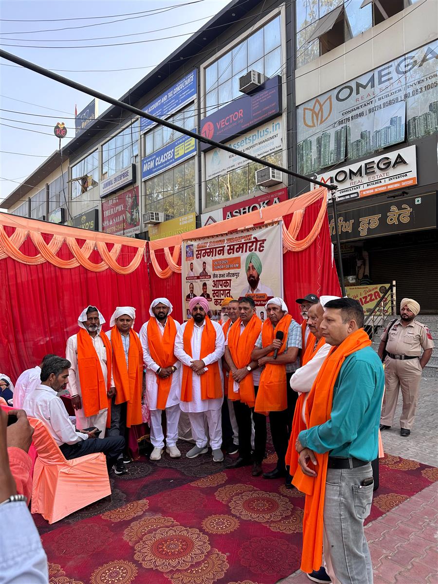 विधायक स. कुलजीत सिंह रंधावा का सैन सभा ज़ीरकपुर ने किया स्वागत