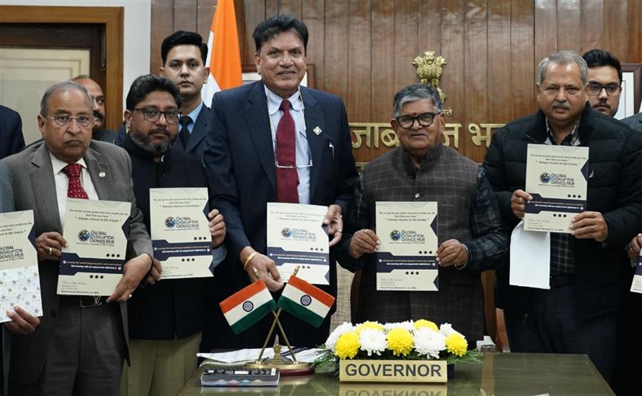 गवर्नर कटारिया ने ज्ञान व नवाचार को बढ़ावा देने हेतु ‘ग्लोबल डिसरप्टर्स जीनियस हब’ का किया शुभारंभ