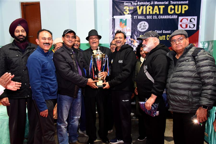 चंडीगढ़ में थर्ड विराट कप टेबल टेनिस टूर्नामेंट का सफल समापन