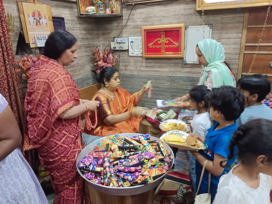 किन्नर मंदिर में रामनवमी पर 151 कन्याओं का कंजक पूजन