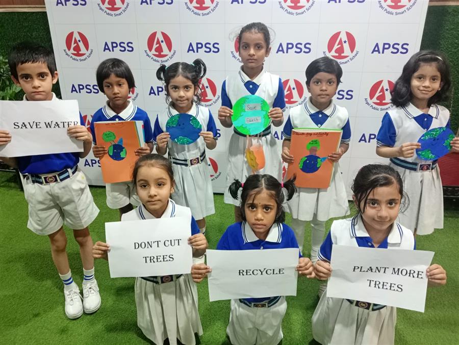 एंजेल पब्लिक स्मार्ट स्कूल, बेहलाना, चंडीगढ़ में पृथ्वी दिवस का आयोजन