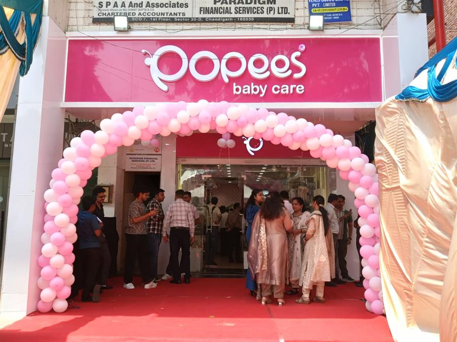 उत्तर भारत में पोपीज़ बेबी केयर की एंट्री, चंडीगढ़ में खोला पहला स्टोर