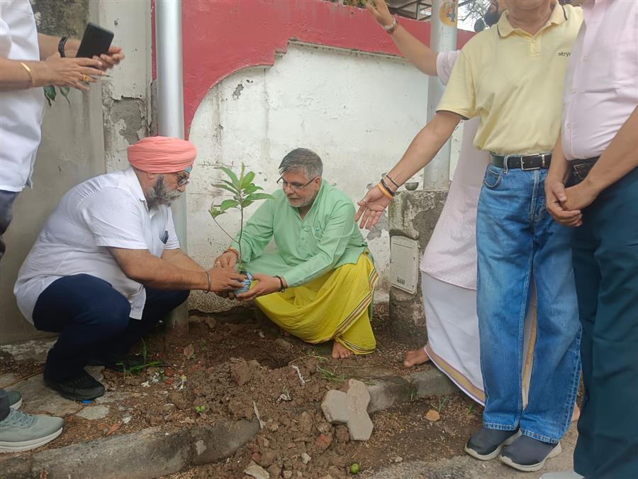 ओंकार चैरिटेबल फाउंडेशन ने मंदिरों में लगाए रुद्राक्ष के 15 पौधे