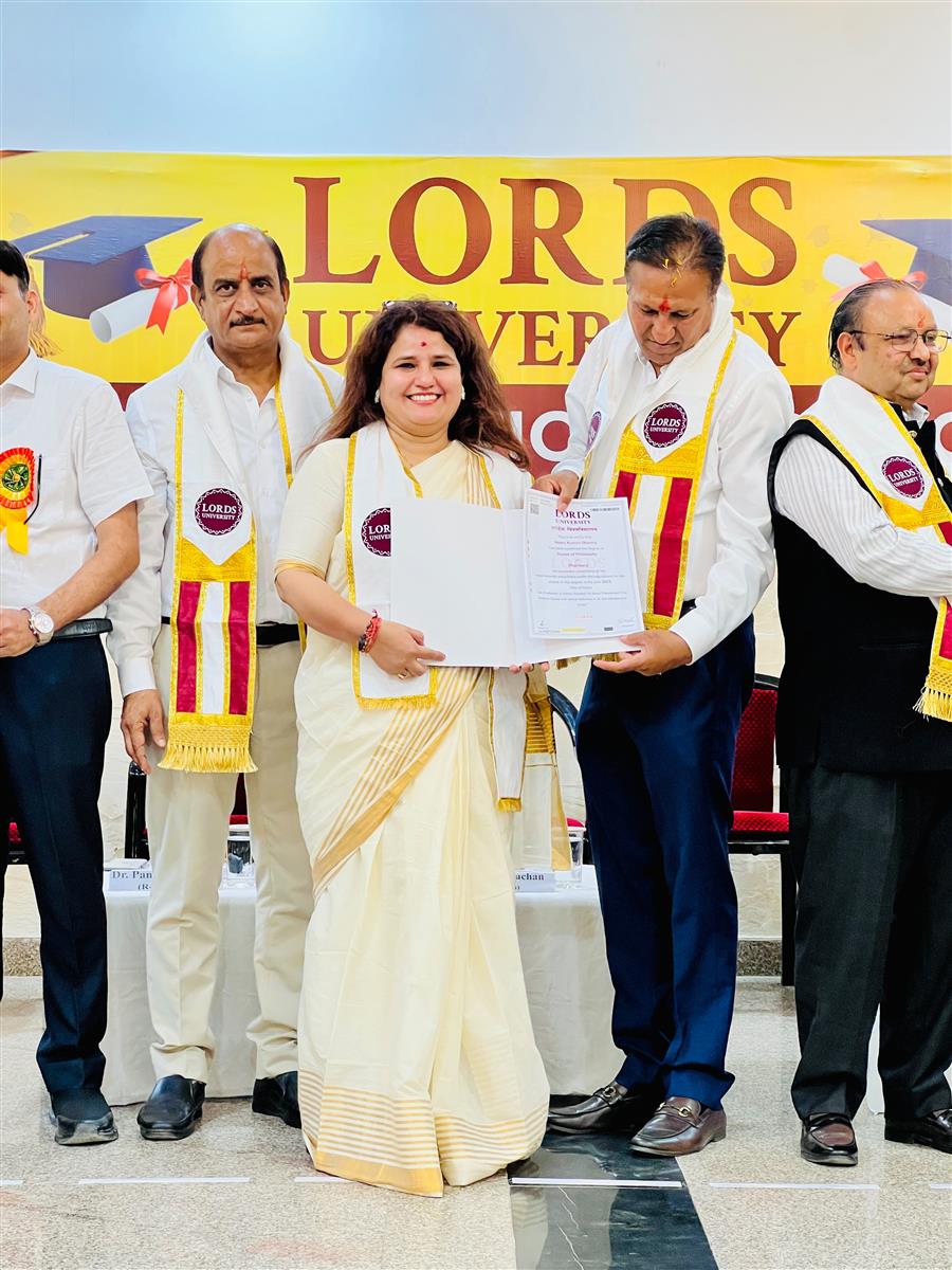 लॉर्ड्स विश्वविद्यालय चिकानी, अलवर, में दूसरा दीक्षांत समारोह का आयोजन.