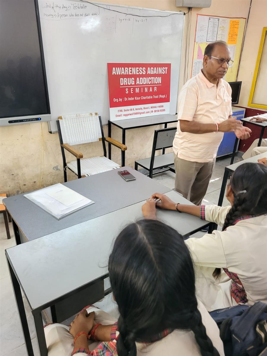 Dr Inder Kaur Charitable Trust organised Awareness Campaign against Drug Addiction