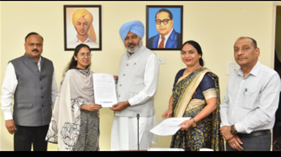 Finance Minister Harpal Cheema hands over appointment letters to 13 Section Officers