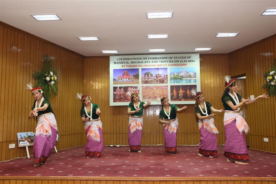 पंजाब राजभवन में मणिपुर, मेघालय, त्रिपुरा के स्थापना दिवस पर रंगारंग समारोह का हुआ आयोजन