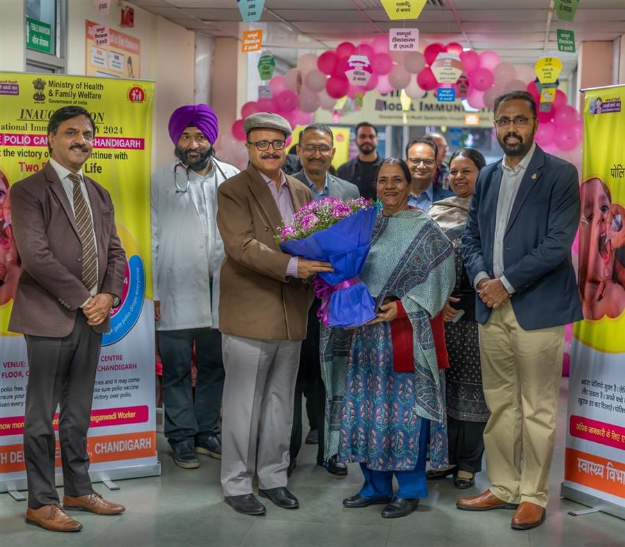 पल्स पोलियो अभियान में चंडीगढ़ स्वास्थ्य विभाग की उल्लेखनीय सफलता ने राष्ट्रीय स्तर पर हासिल की पहचान।