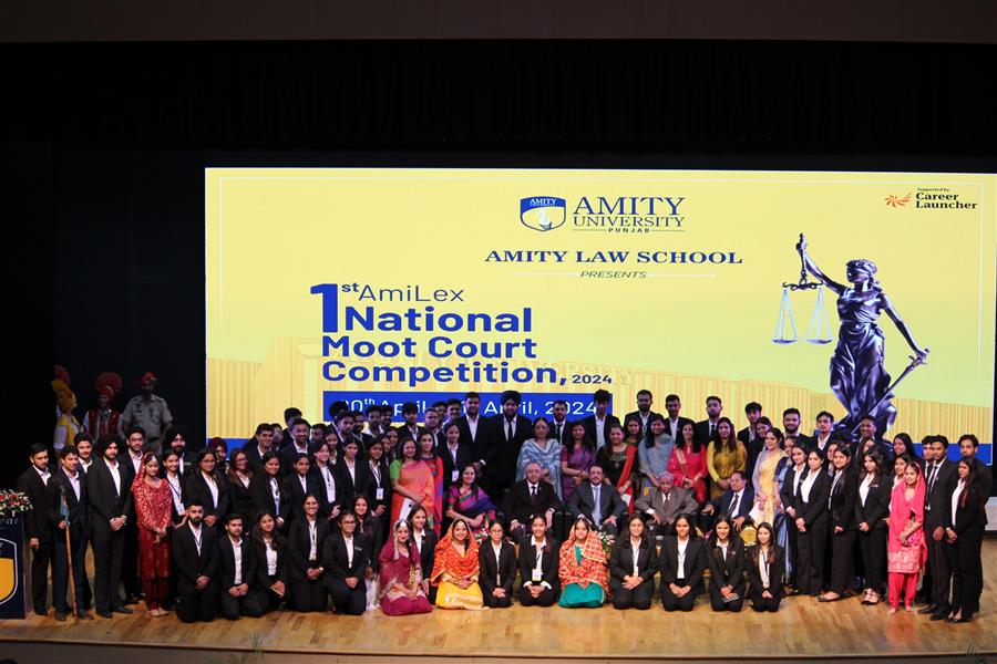 एमिटी यूनिवर्सिटी पंजाब में पहली एमिलेक्स नेशनल मूट कोर्ट प्रतियोगिता 2024 का धूमधाम से समापन हुआ