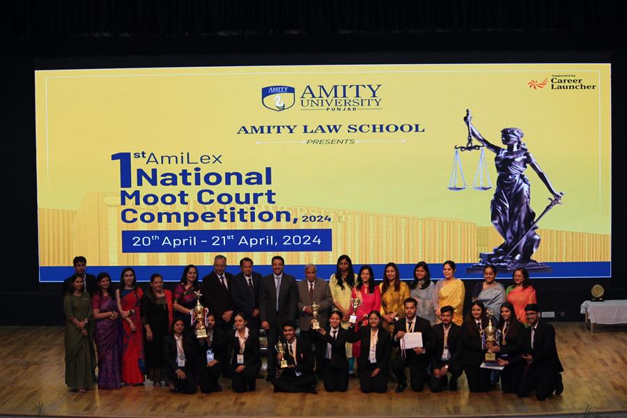 The 1st AmiLex National Moot Court Competition 2024 Concludes on a High Note at Amity University Punjab