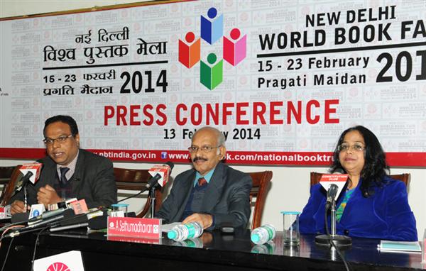 The Director National Book Trust M.A. Sikandar addressing a Press Conference on World Book Fair in New Delhi