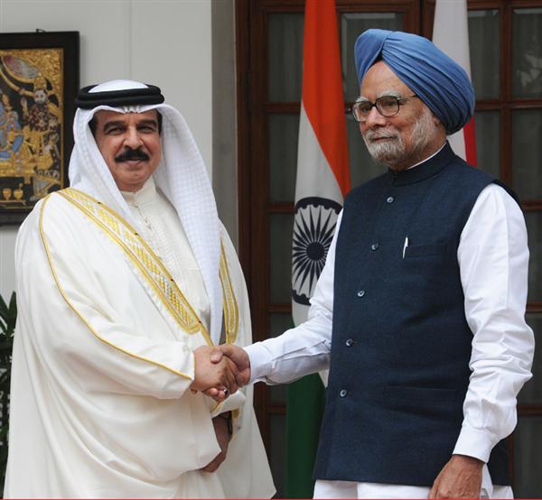 प्रधानमंत्री डॉ मनमोहन सिंह ने नई दिल्ली9 में बहरीन नरेश हम बिन ईसा अल खलीफा से मुलाकात की