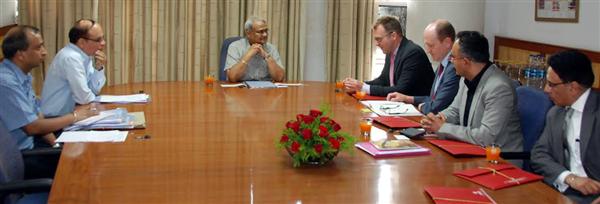 Haryana CS, Mr. S.C. Chaudhary in a meeting with a Business Delegation from Nottingham City, UK at Chandigarh. 